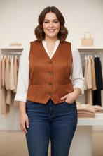 ZHENZI gilet bruin gestreept Maat:, Kleding | Dames, Verzenden, Nieuw, Overige kleuren