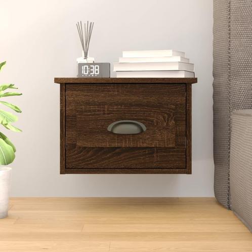 vidaXL Nachtkastje wandgemonteerd 41,5x36x28 cm bruin, Huis en Inrichting, Slaapkamer | Nachtkastjes, Nieuw, Minder dan 45 cm