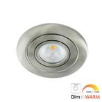 LED spot XL kantelbaar 7Watt rond NIKKEL IP65 dimb, Ophalen of Verzenden, Nieuw