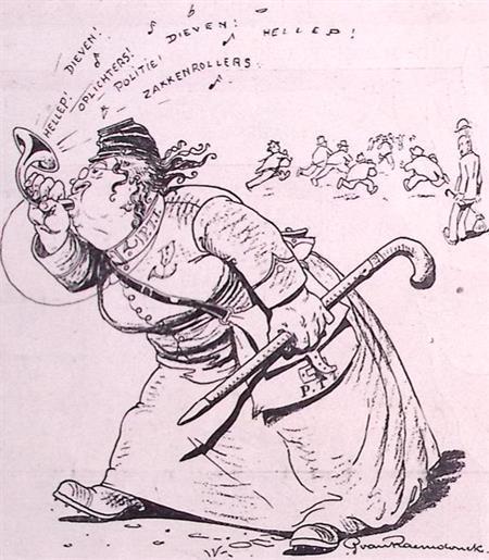 Corruptie bij de P.T.T. op spotprent (lijst optie, Lithos), Antiek en Kunst, Kunst | Litho's en Zeefdrukken, Verzenden