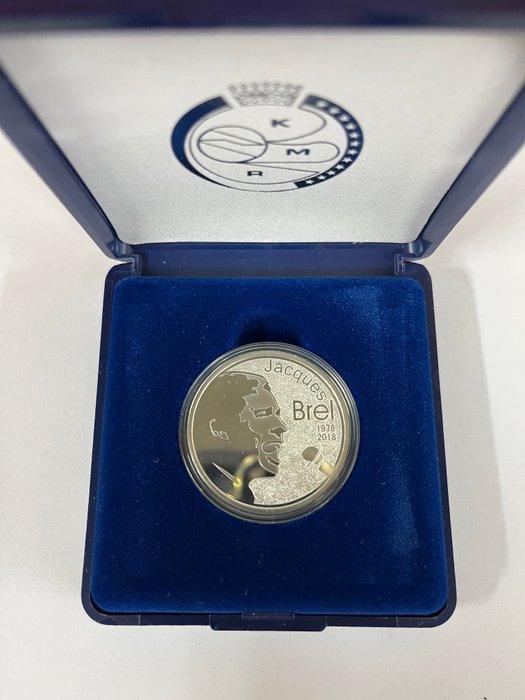 België. 10 Euro 2018 Jacques Brel Proof (Zonder, Postzegels en Munten, Munten | Europa | Euromunten