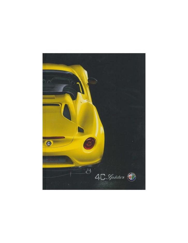 2015 ALFA ROMEO 4C SPIDER HARDCOVER BROCHURE DUITS, Boeken, Auto's | Folders en Tijdschriften, Alfa Romeo