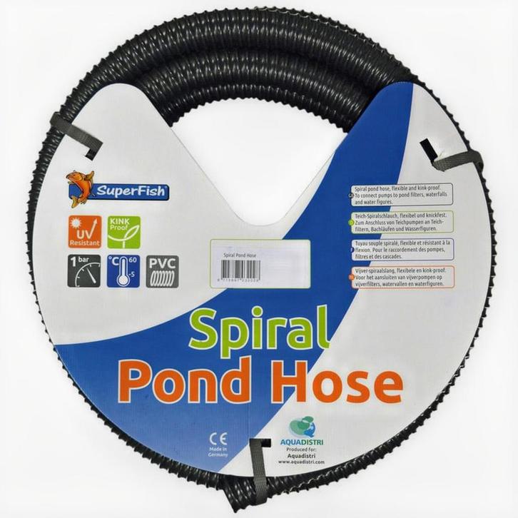 Zwarte Spiraalslang 25 Mm 10m - Superfish, Dieren en Toebehoren, Vissen | Aquaria en Toebehoren, Verzenden