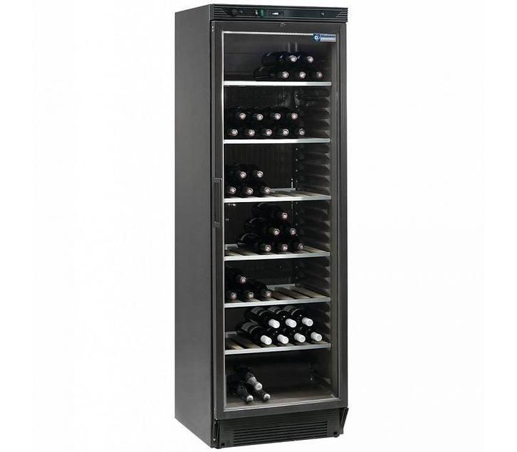 Wijnkoelkast | 380 liter - Glazen deur - Zwart - 595x595x..., Zakelijke goederen, Horeca | Keukenapparatuur, Verzenden