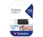 Verbatim | USB Stick | 128 GB | USB 2.0 | Pinstripe, Computers en Software, USB Sticks, Nieuw, Verzenden