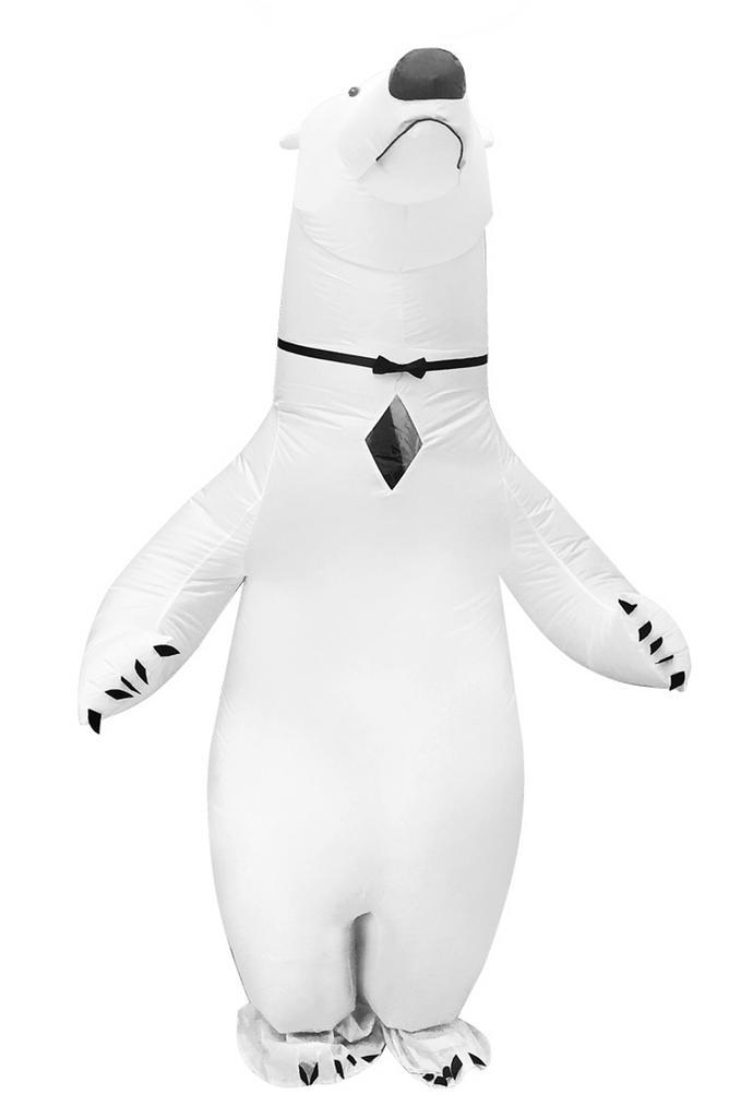 KIMU® Opblaas Kostuum IJsbeer Wit Opblaasbaar Pak IJsbeerenp, Kleding | Heren, Carnavalskleding en Feestkleding, Kleding, Nieuw