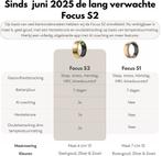 2dekans | Focus® S2 Smart Ring - Zilver - Maat 6 - AI Coach, Computers en Software, Monitoren, Ophalen of Verzenden, Zo goed als nieuw