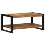 vidaXL Salontafel 90x50x38 cm massief ruw mangohout, Verzenden, Nieuw, Overige houtsoorten, 50 tot 100 cm