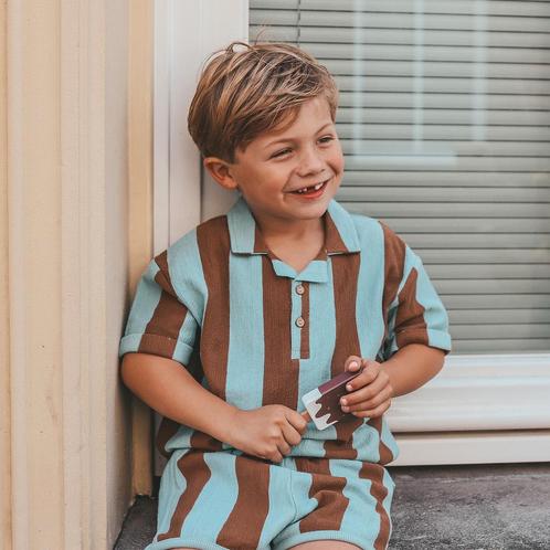 Your Wishes  Terry Stripe Loose Polo voor jongens Maat 128, Kinderen en Baby's, Kinderkleding | Maat 128, Jongen, Nieuw, Shirt of Longsleeve