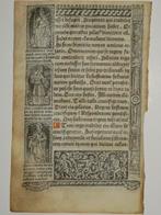 Vostre - Leaf from a book of hours, printed on vellum - 1502, Antiek en Kunst, Antiek | Boeken en Bijbels