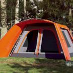 vidaXL Tent met luifel 9-persoons snelontgrendeling grijs en, Caravans en Kamperen, Verzenden, Nieuw, Tot en met 2