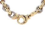 Bicolour gouden vintage jasseron collier 14 krt, Ophalen of Verzenden, Nieuw
