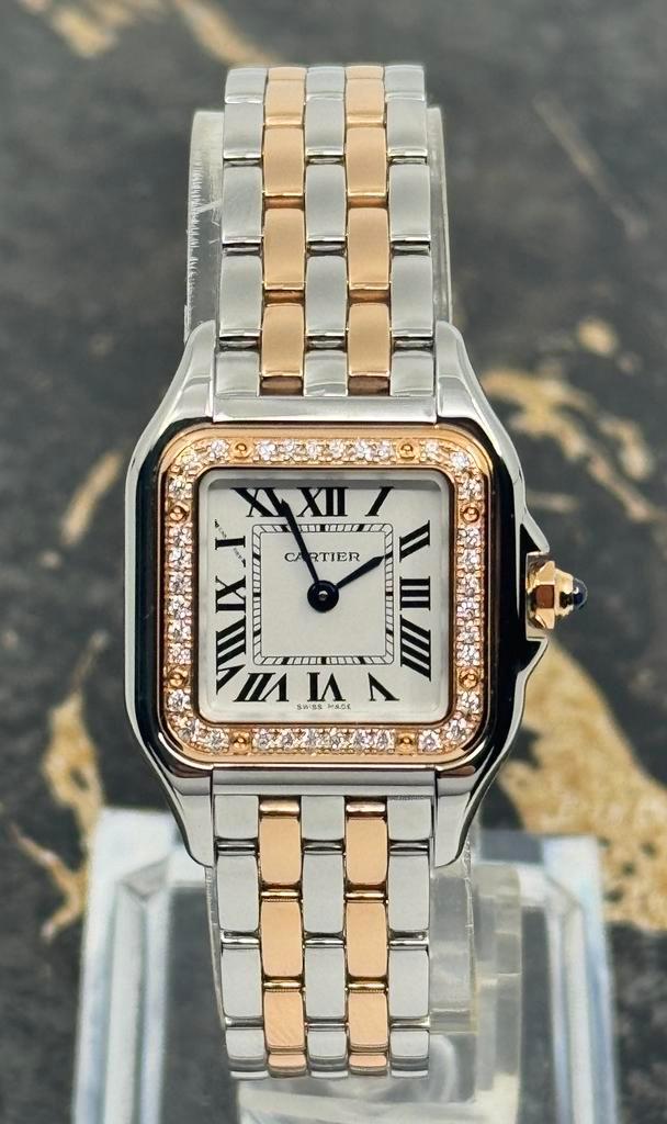 Cartier Panthère Small - Rose/steel - Diamonds - W3PN0014, Sieraden, Tassen en Uiterlijk, Horloges | Dames, Polshorloge, Nieuw