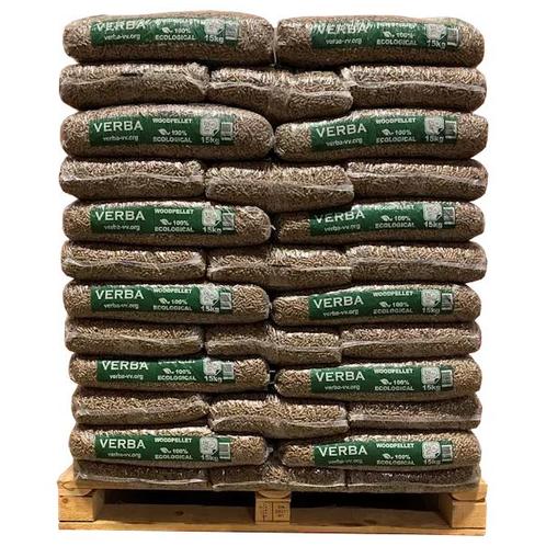 AFHALEN - Verba houtpellets - 70 zakken - 1050 kg, Tuin en Terras, Haardhout, Ophalen of Verzenden