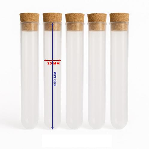 Kunststof reageerbuis (80 ml, PP, met kurk), Doe-het-zelf en Verbouw, Gereedschap | Handgereedschap, Nieuw, Ophalen of Verzenden