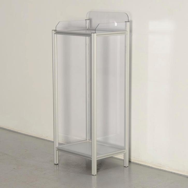 Officenow Vitrinekast, plexiglas / aluminium, 128 x 50 cm, Zakelijke goederen, Kantoor en Winkelinrichting | Kantoormeubilair en Inrichting