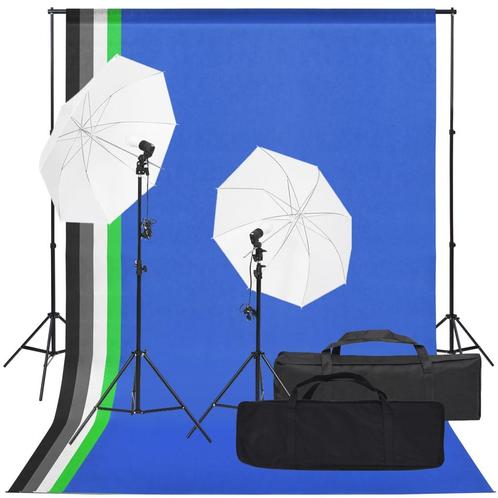 vidaXL Fotostudioset met verlichtingsset en achtergrond, Audio, Tv en Foto, Fotografie | Fotostudio en Toebehoren, Nieuw, Verzenden