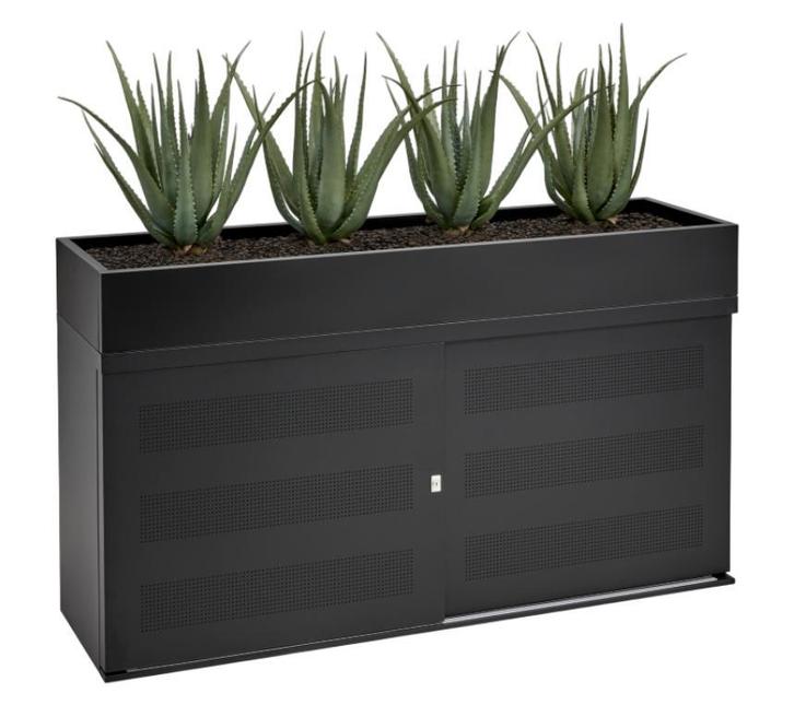 Akoestische Schuifdeurkast 120 x 165 x 45 Met Houten Bak, Huis en Inrichting, Kasten | Roldeurkasten en Archiefkasten, Met slot