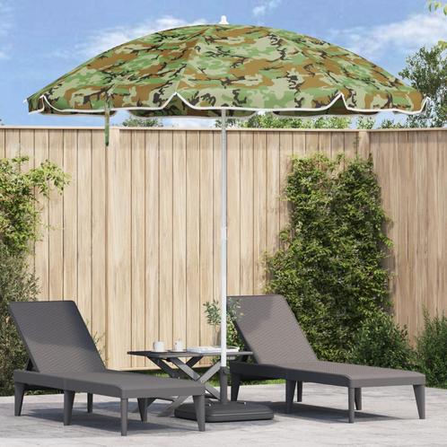 vidaXL Strandparasol met aluminium paal 300 cm camouflage, Tuin en Terras, Parasols, Strandparasol, Nieuw, Verzenden
