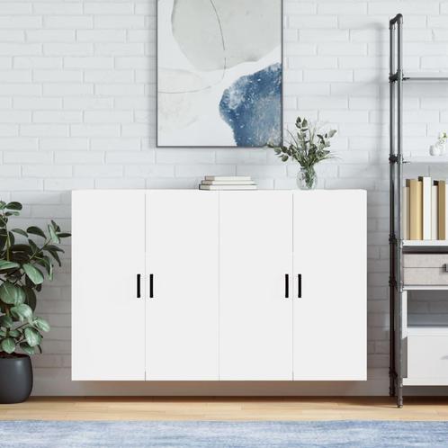 vidaXL Hangkasten 2 st 69,5x34x90 cm wit, Huis en Inrichting, Kasten | Buffetkasten, 25 tot 50 cm, Nieuw, Overige houtsoorten