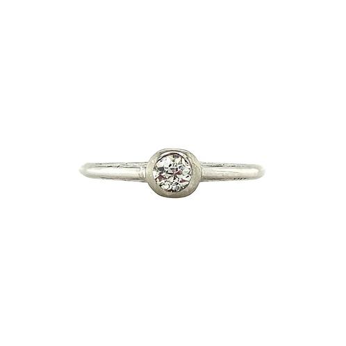 Witgouden solitair ring met diamant 14 krt, Sieraden, Tassen en Uiterlijk, Ringen, Nieuw, Ophalen of Verzenden