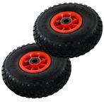 vidaXL Steekwagenwielen 2 st 3,00-4 (245x82) rubber, Doe-het-zelf en Verbouw, Verzenden, Nieuw