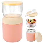 My Green Deal-Lunchbeker to go - 700 ML - Roze - Geschikt vo, Huis en Inrichting, Keuken | Tupperware, Verzenden, Nieuw