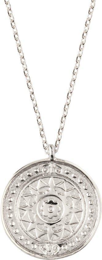 Orelia ketting kort met ingegraveerd muntje zilverkleurig -, Sieraden, Tassen en Uiterlijk, Kettingen, Verzenden