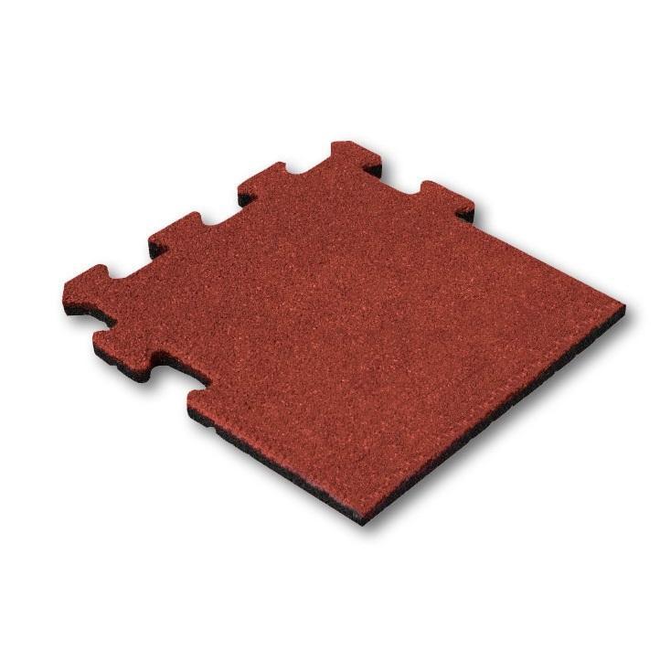 Rubber tegel 50 mm - 50 x 50 cm - Rood - Puzzelsysteem -, Tuin en Terras, Tegels en Klinkers, Verzenden