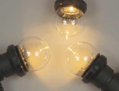 prikkabel set  met warm  witte LED lampen - transparante kap, Tuin en Terras, Buitenverlichting, Nieuw, Verzenden