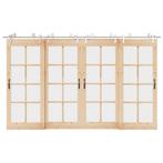 vidaXL Schuifdeur onderdelenset 366 cm roestvrij staal, Doe-het-zelf en Verbouw, Verzenden, Nieuw