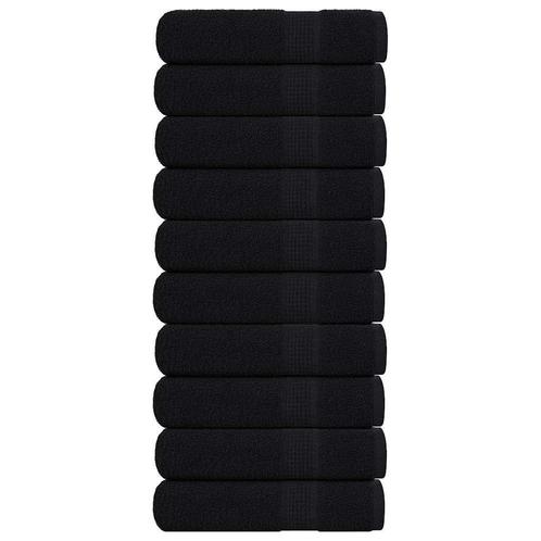 Zwarte Douchehanddoeken 10 stuks | OP=OP | Super Koopje!, Huis en Inrichting, Badkamer | Badtextiel en Accessoires, Zwart, Nieuw