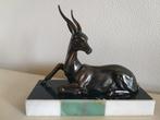 sculptuur, Antilope - 20 cm - Marmol, Onice, technisch zink