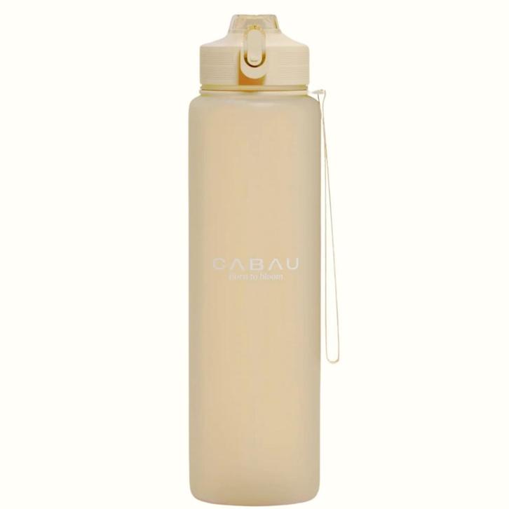 Cabau Lifestyle Bloom Water Bottle - 1 Liter Butter Yellow, Sieraden, Tassen en Uiterlijk, Uiterlijk | Haarverzorging, Overige typen