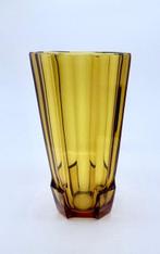 Rudolf Schröter - Vaas - Glas - Art deco amber vaas, Antiek en Kunst, Antiek | Glas en Kristal
