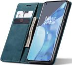 ProGuard - OnePlus 9 Pro Wallet Hoesje Vintage Leder Blauw, Nieuw, Hoesje of Tasje, Verzenden