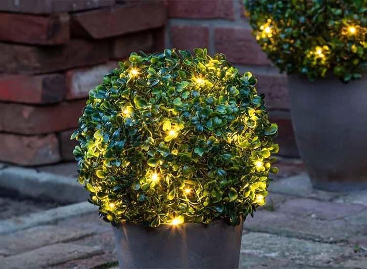 HI Kunstbuxusbol Met Verlichting, Huis en Inrichting, Kamerplanten, Verzenden