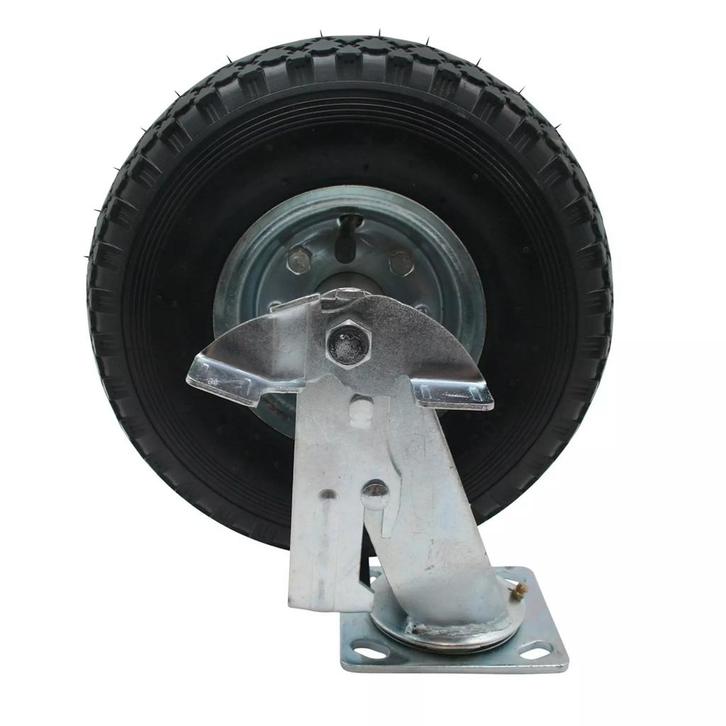 Benson Zwenkwiel met luchtband en rem - Ø 260 mm - 130 kg.., Doe-het-zelf en Verbouw, Zwenkwielen, Nieuw, Ophalen of Verzenden