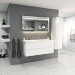 Badmeubel Sisilia Glans Wit 120CM (Badkamermeubels), Huis en Inrichting, Badkamer | Badkamermeubels, Ophalen of Verzenden, Nieuw