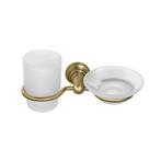 Zeep en Bekerhouder Sapho Diamond Hangend Brons / Melkglas, Ophalen of Verzenden, Nieuw