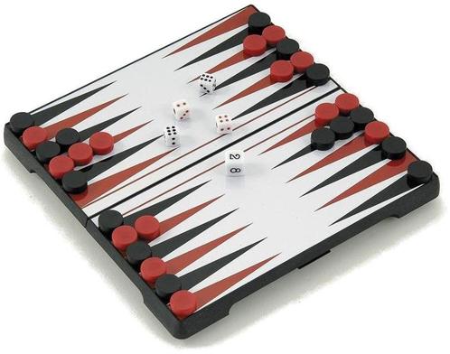 Backgammon Magnetisch Mini Cassette 24x24x2cm | HOT Games -, Hobby en Vrije tijd, Gezelschapsspellen | Bordspellen, Nieuw, Verzenden