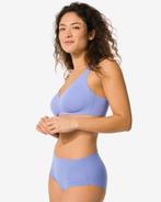 HEMA Dames tailleslip micro rib blauw 4=35% / 3=25% / 2=15%, Verzenden, Blauw