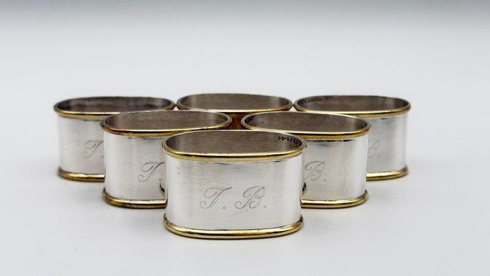 Servetring (6) - .925 zilver - Aro servetring in zilver, Antiek en Kunst, Antiek | Goud en Zilver