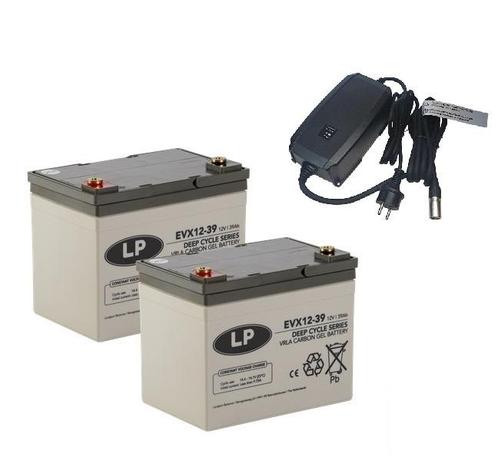 Landport (LP) 2x EVX12-39 accus 12 volt 39 ah + IMPULS II, Auto-onderdelen, Accu's en Toebehoren, Nieuw, Ophalen of Verzenden