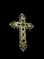 Reliekhouder - Gouden brons - 1800-1850 - Kruis reliquiarium, Antiek en Kunst