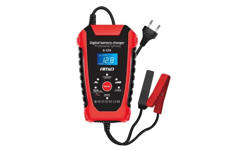 AMiO Batterij digitale oplader 6V/12V - 2A/6A - DBC-02, Auto diversen, Auto-accessoires, Nieuw, Verzenden