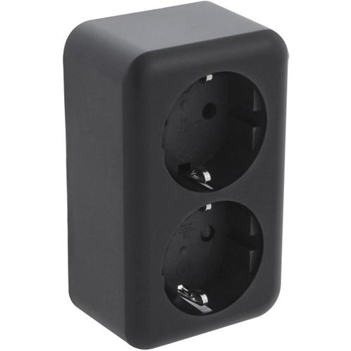 Q-LINK - Wandcontactdoos - Opbouw - Dubbel Stopcontact -, Tuin en Terras, Buitenverlichting, Overige typen, Nieuw, Led, Kunststof