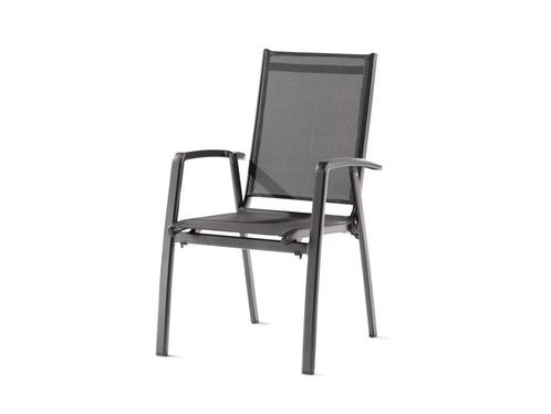 Sieger Salerno stapelbare aluminium fauteuil - Grijs, Tuin en Terras, Tuinstoelen, Ophalen of Verzenden