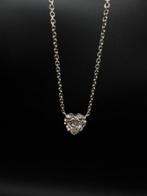 Halsketting - 18 karaat Witgoud Diamant (Natuurlijk) - Hart, Sieraden, Tassen en Uiterlijk, Kettingen, Nieuw