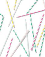 HEMA Papieren rietjes gestreept - 100 stuks, Huis en Inrichting, Verzenden, Nieuw